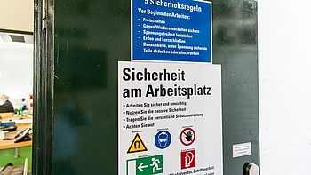 Plakat über Arbeitssicherheit